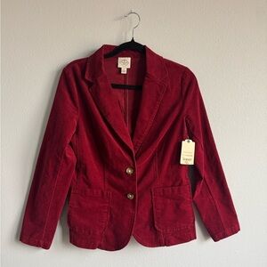 St John's Bay Rich Red Corduroy Blazer